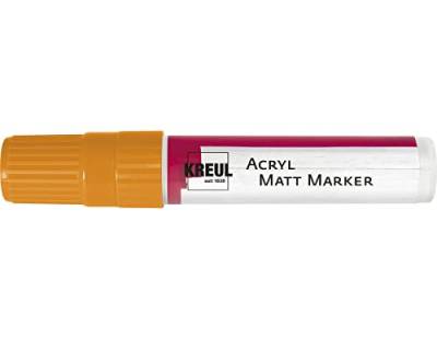 KREUL 46213 - Acryl Matt Marker XXL, mit Keilspitze ca. 15 mm, orange, matte, permanente Acrylfarbe auf Wasserbasis, für puristische Elemente von Kreul