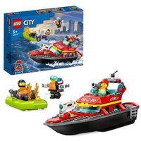 LEGO City 60373 Feuerwehrboot, Boot-Spielzeug das im Wasser schwimmt von LEGO® GmbH