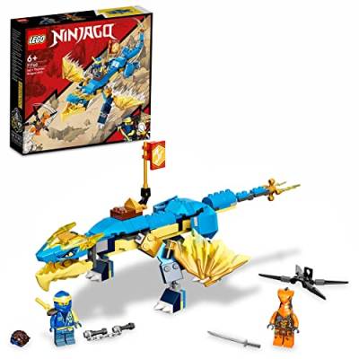 LEGO 71760 NINJAGO Jays Donnerdrache EVO, Drachen Spielzeug für Kinder ab 6 Jahren mit Drachenfigur und Schlangen, Blitzdrache von LEGO