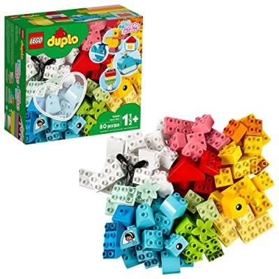 LEGO DUPLO 10909 Classic Heart Box Bauspielzeug-Set für Kleinkinder, Jungen und Mädchen ab 18 Monaten (80-teilig) von LEGO