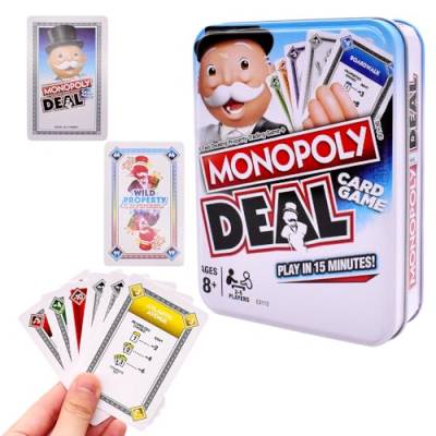LGQHCE Monopoly Classic, Brettspiel für Kinder und Erwachsene, Familien-Brettspiel für 2 bis 5 Spieler, mit 112 Karten Monopoly Kartenspiel und Gesellschaftspiel, ab 8 Jahren für Kinder(Blau) von LGQHCE