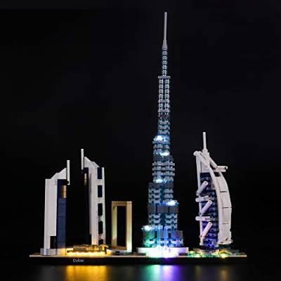 LIGHTAILING Licht-Set Für (Architecture Dubai) Modell - LED Licht-Set Kompatibel Mit Lego 21052(Modell Nicht Enthalten) von LIGHTAILING