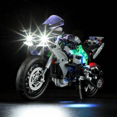 LIGHTAILING Licht-Set Für Lego-42170 Kawasaki Ninja H2R Motorrad - Led-Beleuchtungsset Kompatibel Mit Lego Bausteinen Modell - Modell Set Nicht Enthalten von LIGHTAILING