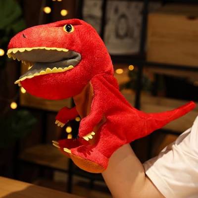 LOMTRATS Dinosaurier-Handpuppen für Kinder, Kleinkind enthält Triceratops und Tyrannosaurus Rex mit beweglichen offenen Mündern, perfekt zum Geschichtenerzählen,Geburtstagsgeschenke von LOMTRATS