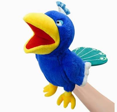 LOMTRATS Vogel-Handpuppen für Kinder, Kleinkinder, einschließlich Papageien, Pfauen usw. mit beweglichen offenen Mündern, perfekt zum Geschichtenerzählen,Geburtstagsgeschenke von LOMTRATS