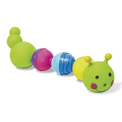 Lalaboom - Bath Toy - Caterpillar and Beads to Assemble - Preschool Toy - Montessori Learning Toy for Babies and Children from 10 Months to 4 Years Old - BL500, 8 Pieces, Multicolor von Lalaboom