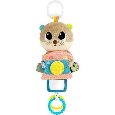 LAMAZE Arty Says Cheese - Clip and Go Spielzeug für den Kinderwagen - Sensorik für Babys - Frühes Lernspielzeug 0-6 Monate - Fachmännisches Spielzeug für Neugeborene - Geschenke zur Babyparty von Lamaze