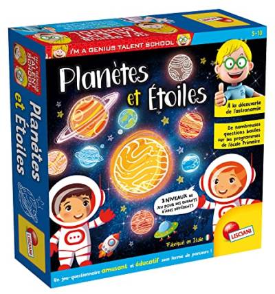 I'm A Genius TS Planeten et Stars, EIN Lern- und lustiges Quizspiel in Form eines Kurses für Kinder ab 5 Jahren von Liscianigiochi