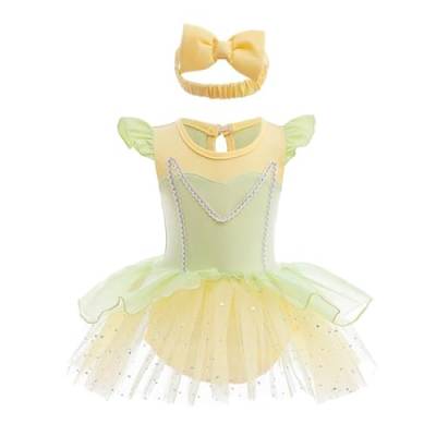 Lito Angels Prinzessin Jasmin Kostüm Kleid Verkleidung für Baby Mädchen, Body Strampler mit Stirnband Größe 6-9 Monate 74 (Tag-Nummer 80) von Lito Angels
