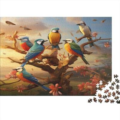 Birds Hölzernes Jigsaw Puzzles Für Erwachsene Familie Oder Kinder 1000 Teile Cute Lernspiel Tolles Geschenk Einzigartige Heimdekoration 1000pcs (75x50cm) von MCSQAEEZE