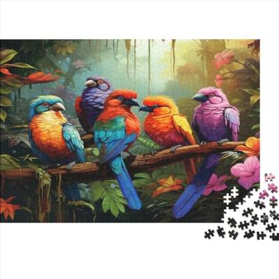 Birds Hölzernes Jigsaw Puzzles Für Erwachsene Kinder 1000 Teile Cute Stressabbau Geschenke Heimdekoration Puzzle 1000pcs (75x50cm) von MCSQAEEZE