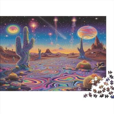 Desert Hölzernes Puzzles Für Erwachsene 1000 Teile Cacti Puzzle Lernspiele Tolles Geschenk Einzigartige Heimdekoration 1000pcs (75x50cm) von MCSQAEEZE