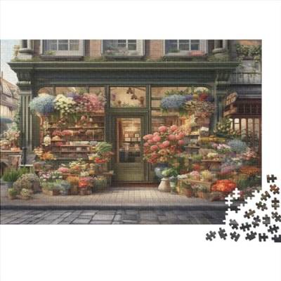 Flower Shops Hölzernes Jigsaw Puzzles Für Erwachsene Familie Oder Kinder 1000 Teile Flower Lernspiel Heimdekoration Puzzle 1000pcs (75x50cm) von MCSQAEEZE