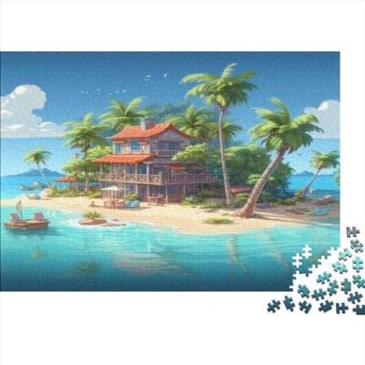 Holiday Hölzernes Nachhaltiges Puzzle Für Erwachsene 500 Teile Beach Puzzle Lernspiele Geschenke Einzigartige Heimdekoration 500pcs (52x38cm) von MCSQAEEZE