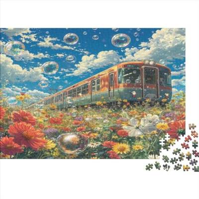Magic Train Hölzernes Nachhaltiges Puzzle Für Erwachsene 300 Teile Train Herausforderung Spielzeug Tolles Geschenk Heimdekoration Puzzle 300pcs (40x28cm) von MCSQAEEZE