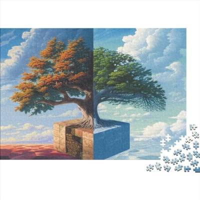 Magic Tree Hölzernes Nachhaltiges Puzzle Für Die Ganze Familie 500 Teile Tree Lernspiel Einzigartige Heimdekoration 500pcs (52x38cm) von MCSQAEEZE