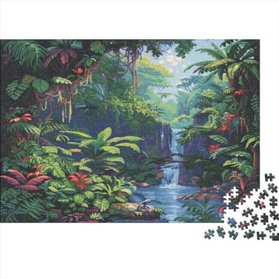 Tropical Rainforests Hölzernes Puzzles Für Erwachsene 300 Teile Forest Lernspiel Tolles Geschenk Heimdekoration Puzzle 300pcs (40x28cm) von MCSQAEEZE