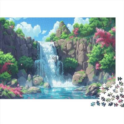 Waterfalls Hölzernes Puzzles Für Erwachsene 500 Teile Stream Puzzle Lernspiele Einzigartige Heimdekoration 500pcs (52x38cm) von MCSQAEEZE