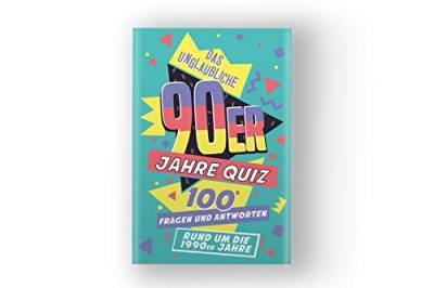 Quizkarten 90er Jahre | Lustiges Kartenspiel | 100 Quizfragen | Wissensspiel | Trivia Cards: Awesome 90s | Spiel für Erwachsene | Quiz Karten mit Fragen | Geschenk für Weihnachten, Geburtstag, Party von Mags