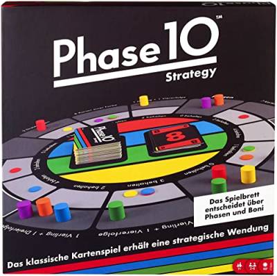 Mattel Games Phase 10 Brettspiel Strategy, interaktives Spiel für die Familie, Perfekt als Kinderspiel oder als Spiel für Erwachsene, Gesellschaftsspiel, für 2-6 Spieler, ab 7 Jahren, FTB29 von Mattel Games