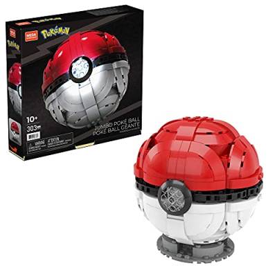Mega Pokémon - Jumbo Poké Ball-Bauset, leuchtende Herausforderung mit 303 Bausteinen, für Kinder ab 6 Jahren, HBF53 von Mega