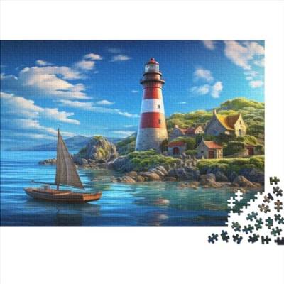 Leuchtturm an der Küste Puzzle Erwachsene 1000 Teile Educational Spiele Wohnkultur Family Challenging Spiele Geburtstag Stress Relief Toy 1000pcs (75x50cm) von MekUk