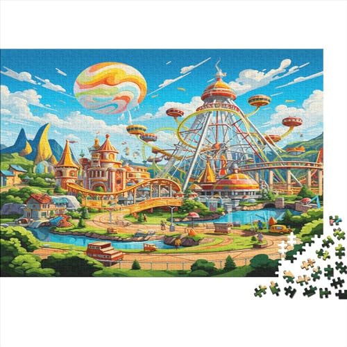 Vergnügungspark Für Erwachsene Puzzle 1000 Teile Wohnkultur Geburtstag Family Challenging Spiele Educational Spiele Stress Relief Toy 500pcs (52x38cm) von MekUk