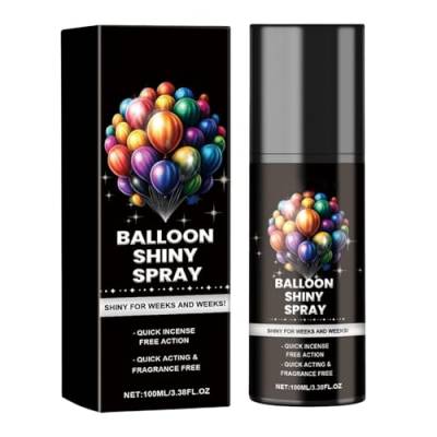 Mingchengheng Glanzspray für Luftballons,Ballon-Glühspray | 100 ml Glanz-Finish-Spray,Balloons Shiny Spray, Ballonspray-Verstärker für dauerhaften Glanz auf Latexballons von Mingchengheng