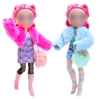 Miunana 10 Puppenkleidung Kleidung Kleider Mantel Handtasche Socke Strümpfe für Modepuppe, Puppenzubehör Modische Outfits für 28 cm Modepuppen von Miunana
