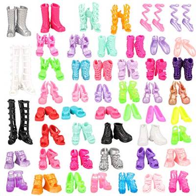 Miunana 50 Schuhe Zubehör Accessories Stiefel Pumps High Heels für 11,5 Zoll Mädchen Puppen von Miunana