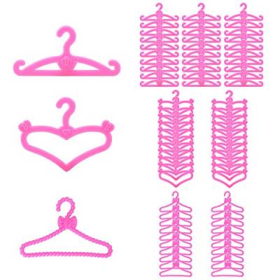 Miunana 70 Kleiderbügel Plastik Puppenkleiderbügel für 11,5 Zoll Mädchen Puppen von Miunana