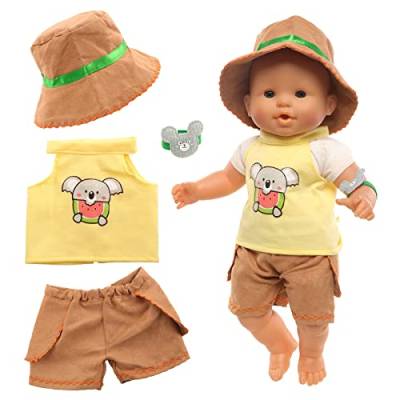 Miunana Kleidung Puppenkleidung Outfits für Baby Puppen, Kleidung Hut für 35-43 cm Puppen von Miunana