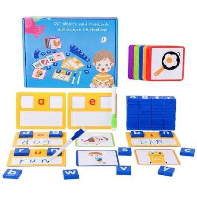 NGUMMS Buchstabierspiele aus Holzbuchstaben, Puzzlespiel zum Buchstabieren von Wörtern,Vorschulpädagogische Alphabetblöcke aus Holz | Lernkarten-Buchstaben-Matching-Spiel, Lernkarten mit von NGUMMS