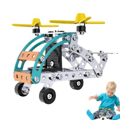 NGUMMS Hubschraubermodell, Hubschrauberspielzeug | 3D-Metall-DIY-Montagespielzeug - Flugzeug-Konstruktionsspielzeug, anspruchsvolles DIY-Spielzeug, Puzzle-Spielzeug für Kinder, Geburtstag, von NGUMMS