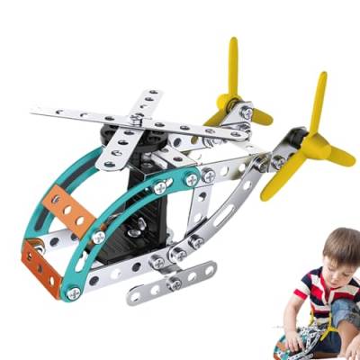 NGUMMS Hubschraubermodellbausatz,Hubschraubermodell - Kinderflugzeugspielzeug - Flugzeug-Konstruktionsspielzeug, anspruchsvolles DIY-Spielzeug, Puzzle-Spielzeug für Kinder, Geburtstag, von NGUMMS