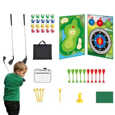 NGUMMS Kinder-Golf-Set, Golf-Spielzeug-Set, Golf-Übungsset, Golfball-Spielset, Golf-Putting-Spiel, Sport-Outdoor-Spielzeug, Golfspiel für Outdoor-Spaß von NGUMMS