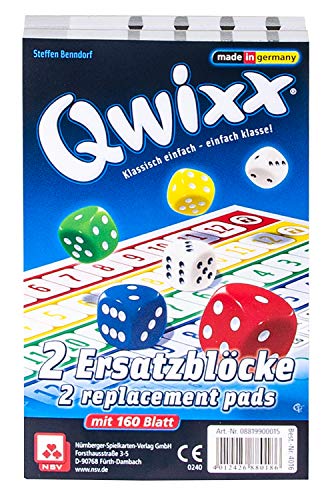 NSV - 4016 - QWIXX - Ersatzblöcke 2er Set - Würfelspiel von NSV