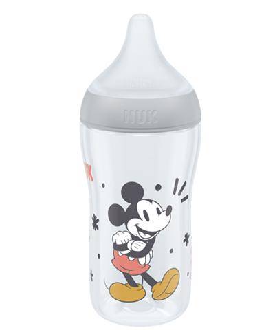 NUK Disney Mickey Mouse Perfect Match Babyflasche 260ml mit Trinksauger grau von NUK