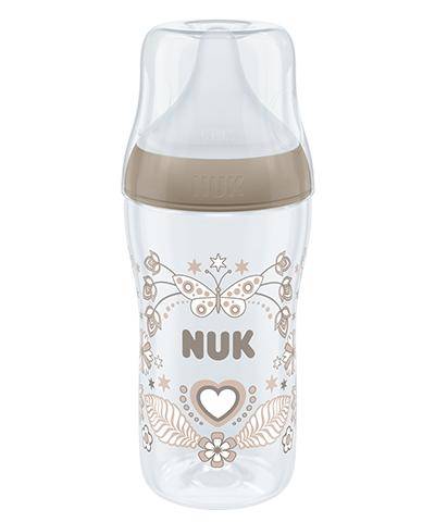 NUK Perfect Match Babyflasche mit weichem Silikon-Trinksauger 260ml beige von NUK