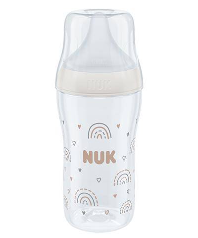 NUK Perfect Match Babyflasche mit weichem Silikon-Trinksauger 260ml weiß von NUK