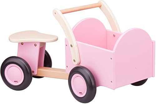 New Classic Toys - 11404 - Spielfahrzeuge - Kinder Holz-Rutscher Rutschauto mit Kasten in Rosa von New Classic Toys