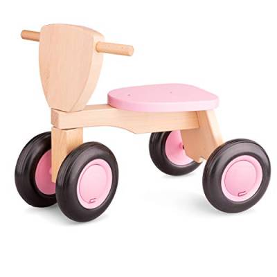 New Classic Toys - 11422 - Spielfahrzeuge - Rosa Rutscher Holz-Sitz-Roller von New Classic Toys