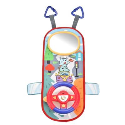 Kinderlenkrad für Autorücksitz, Kinderlenkradspielzeug - Musikalisches Antriebsrad - 360° drehbares Kinderlenkradspielzeug mit lustigem Kurbelgeräusch für Weihnachtsstrumpffüller im Kindergarten von Nmkeqlos