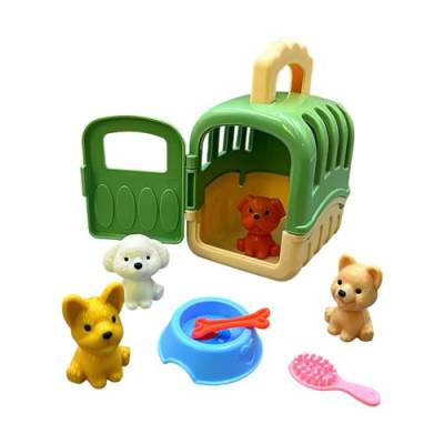 Nmkeqlos Hundespielzeug, Hundepflege-Spielset - 8-teiliges Spielzeug-Spielset für Hundekäfigpflege - Interaktives Rollenspiel-Spielzeugset, Rollenspielspielzeug für die Hundepflege für Jungen und von Nmkeqlos