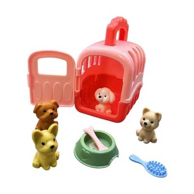 Nmkeqlos Hundespielzeug für Kinder, Hundespielzeug | 8-teiliges Spielzeug-Spielset für Hundekäfigpflege | Interaktives Rollenspiel-Spielzeugset, Rollenspielspielzeug für die Hundepflege für Jungen und von Nmkeqlos