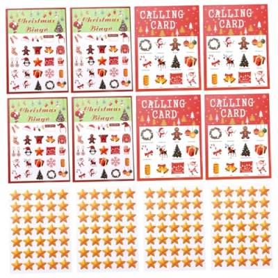 OATIPHO 37St Weihnachts-Bingo Bingo-Spielkarte Weihnachtsfamilienspiel Partyspiel-Versorgung interaktive Spiele Dimensions Spielkarten Party-Bingo-Karten Weihnachten Spielset Papierstau von OATIPHO