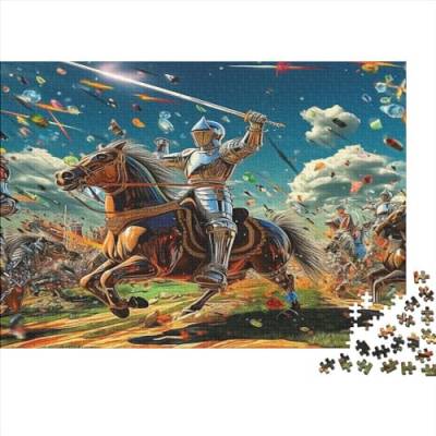 1000-teilige Puzzles Für Erwachsene | Knight on Horse | Familienspaß-Puzzles 1000 Teile Für Erwachsene Geschenke Ungelöstes Puzzle 1000pcs (75x50cm) von ONDIAN