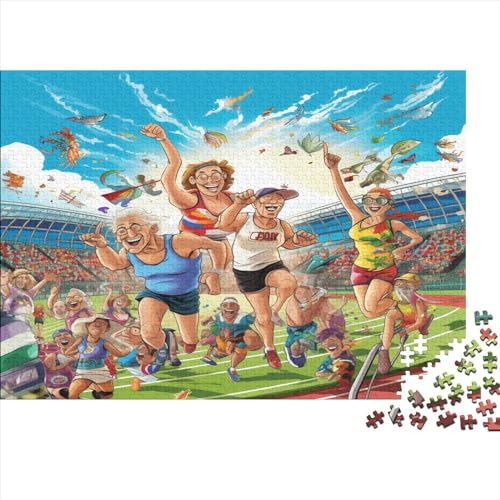 1000-teilige Puzzles Für Erwachsene Running Athlete Puzzles Für Erwachsene, 1000-teiliges Spiel, Spielzeug Für Erwachsene, Familienpuzzles, Geschenk 1000pcs (75x50cm) von ONDIAN