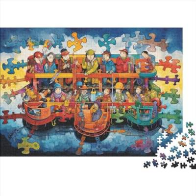3D-Puzzle 300 Teile Für Erwachsene Jigsaw Comic Theme 300-teiliges Puzzle Lernspiele Heimdekorationspuzzle 300pcs (40x28cm) von ONDIAN