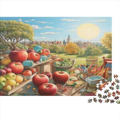 3D-Puzzles mit rotem Apfel, 500 Teile für Erwachsene, Puzzle für Erwachsene, 500-teiliges Puzzle, Lernspiele, ungelöstes Puzzle, 500 Teile (52 x 38 cm) von ONDIAN